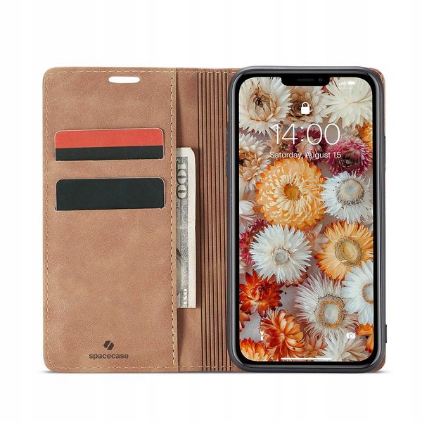 Spacecase Wallet Iphone 11 Light Brown zdjęcie 6