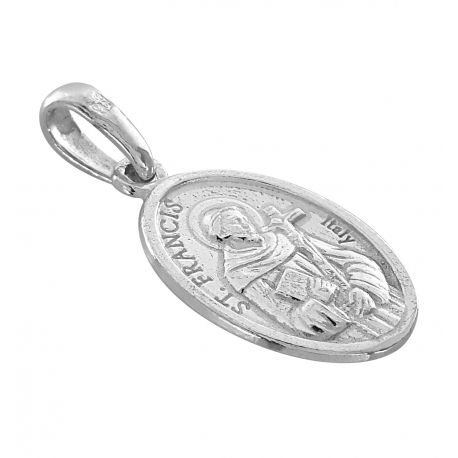 SREBRNY MEDALIK ŚW. FRANCISZEK ŚW. ANTONI PRÓBA SREBRA 925 zdjęcie 3