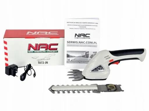 NOŻYCE AKUMULATOROWE DO TRAWY I KRZEWÓW NAC TA72-JN 7,2 V 2 OSTRZA zdjęcie 12