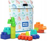 KLOCKI MEGA BLOKS ZESTAW EKO DUŻA TORBA 60 KLOCKÓW GVX10