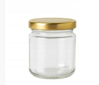 30x słoik szklany 210 ml na przetwory, do dżemów, miodu złota zakrętka 66/4