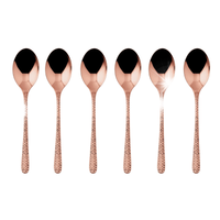 Sambonet Zestaw komplet 6 szt łyżeczek Venezia PVD Copper do espresso