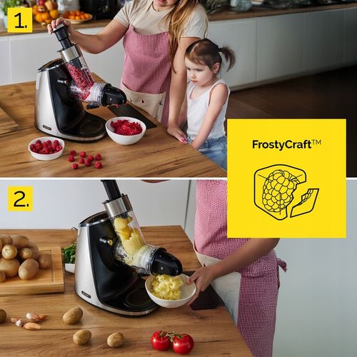 Wyciskarka wolnoobrotowa Sokowirówka Yoer 200W Duży otwór 3w1 Sorbet+ na Arena.pl