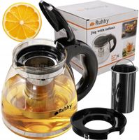 DZBANEK DO HERBATY ŻAROODPORNY SZKLANY ZAPARZACZ WYJMOWANY RĄCZKA 2L