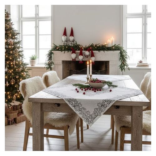 Serweta Biały Mikołaj 85x85 DomoweTekstylia | WN200M B85 | Boże Narodzenie na Arena.pl