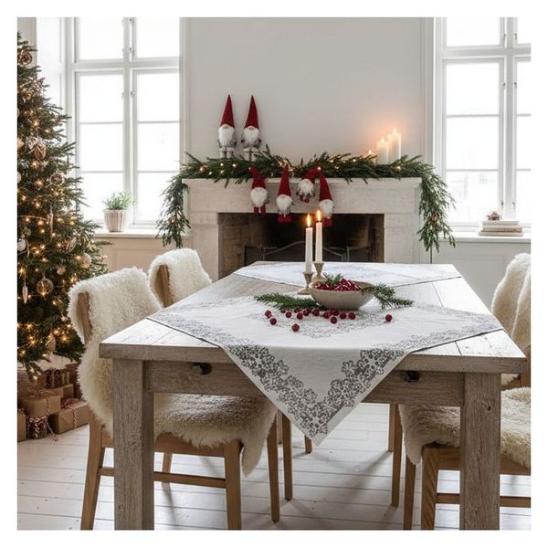 Serweta Biały Mikołaj 85x85 DomoweTekstylia | WN200M B85 | Boże Narodzenie zdjęcie 7