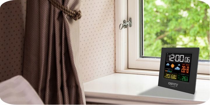 STACJA POGODOWA POGODY BEZPRZEWODOWA TERMOMETR HIGROMET CZUJNIK ZEGAR DATA zdjęcie 5