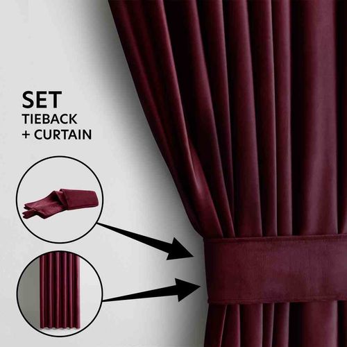 CURT/AH/VELVET/PLEAT/WINE/N/140X270/1PC na Arena.pl