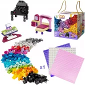 KLOCKI KONSTRUKCYJNE ZESTAW 520 ELEMENTÓW KREATYWNA ZABAWA BAZA PREZENT