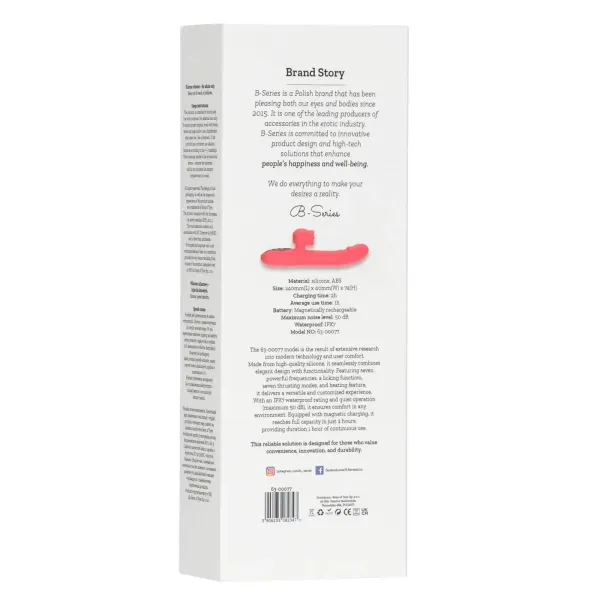 Silicone Vibrator 7 Powerful Modes - Licking, 7 Thrusting Heating, Red zdjęcie 5