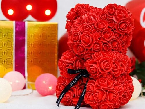 MIŚ Z PŁATKÓW RÓŻ PREZENT DUŻY PUDEŁKO ROSE BEAR RÓŻANY BUKIET KWIATÓW na Arena.pl