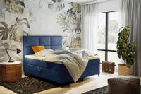 Łóżko kontynentalne VADUZ granatowy 120x200