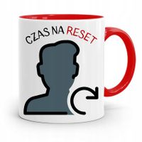 Kubek Czerwony Informatyka Programisty Reset Z Nadrukiem Ze Zdjęciem