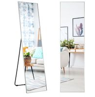 Wolnostojące lustro podłogowe ścienne srebrne ZJ-02 pełnowymiarowe 165x50 do przedpokoju salonu