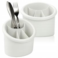 OCIEKACZ NA SZTUĆCE OWALNY KOLOR ECRU 15X11 PLASTIKOWY Z PODSTAWKĄ