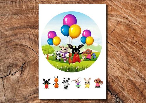 Wydruk cukrowy na tort A4 Bing i Przyjaciele DIY na Arena.pl