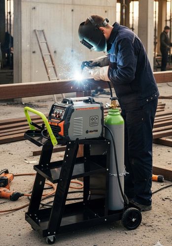 WÓZEK SPAWALNICZY DO SPAWAREK z półką na butle na kółkach TOOLME TM210 na Arena.pl