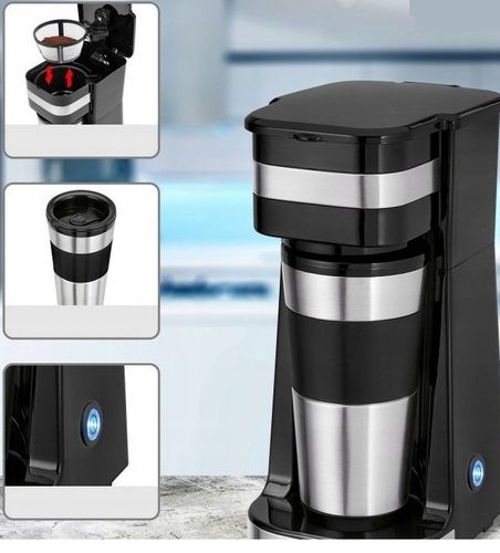 EKSPRES PRZELEWOWY Z KUBKIEM TERMICZNYM CUCINOVA ZIELONY na Arena.pl