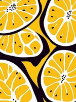 Plakat 60x80cm Nowoczesny Owoce I Cytryny I  Pop Art Vintage do Salonu