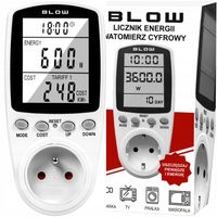 LICZNIK POBORU PRĄDU ENERGII MIERNIK ELEKTRONICZNY WATOMIERZ WOLTOMIERZ 16A