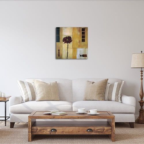 Deco Panel, Bordowy kwiat 1 30x30 na Arena.pl