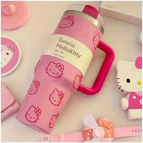 KUBEK TERMICZNY TERMOS SANRIO HELLO KITTY 1200 ML DUŻY STAL NIERDZEWNA na Arena.pl