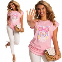 Modna Bawełniana Wygodna Kobieca BLUZKA t-shirt Damska Dużo Kolorów