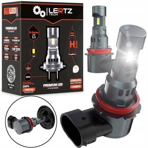 Żarówki LED H11 LED 2x Żarówka Canbus 1:1 MOCNE 6000K X - WHITE N GENERACJA na Arena.pl