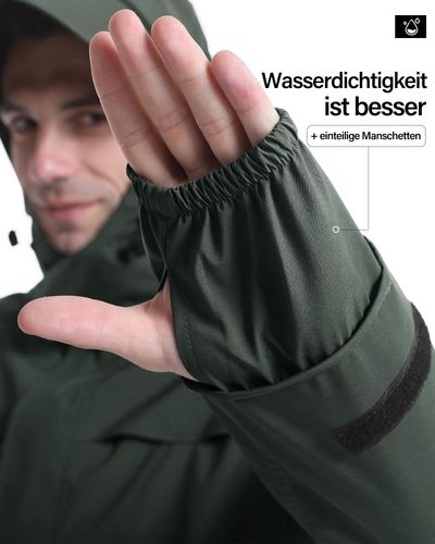 Kurtka przeciwdeszczowa męska wodoodporna oddychająca z kapturem XL na Arena.pl