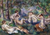 Bathers in the Forest, Pierre-Auguste Renoir - plakat 91,5x61 cm
