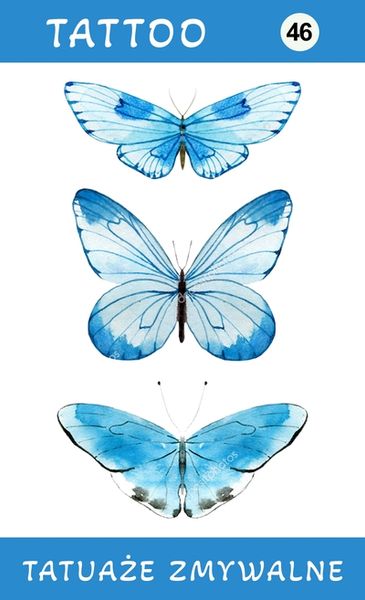 Tatuaże zmywalne Motyle zdjęcie 1