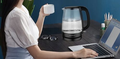 Czajnik elektryczny Aigostar Adam 2200 W 1,7 l czarny na Arena.pl