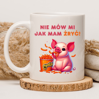 CHAMSKI KUBEK BEZ CENZURY | ŚMIESZNY PREZENT | DO PRACY BIURA DOMU | 330 ml