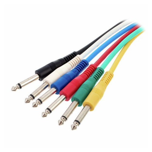 Kable do krosownicy Patch Set Eurorack Jack 6,3 mm mono 30 cm 6 szt. na Arena.pl