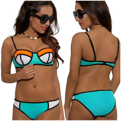 Strój kąpielowy dwuczęściowy M bikini kostium damski push up modelujący na Arena.pl