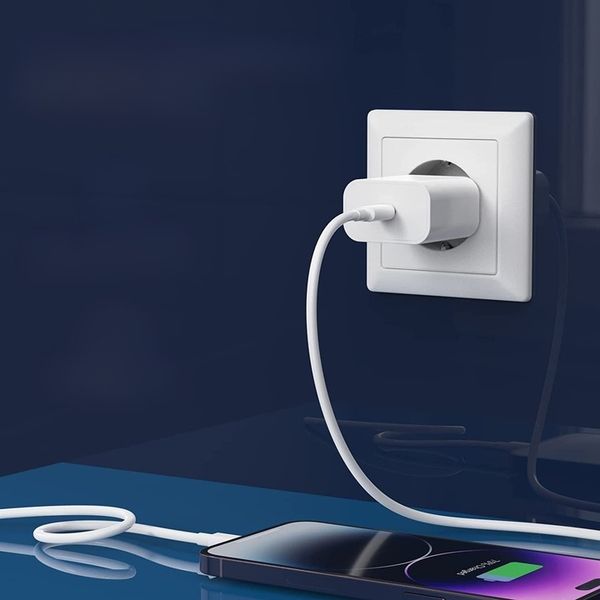 SZYBKA ŁADOWARKA DO IPHONE KOSTKA 20W + KABEL 1M / USB-C - IPHONE LIGHTING zdjęcie 12