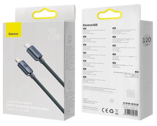 BASEUS KABEL PRZEWÓD USB-C - LIGHTNING DO IPHONE SZYBKIE ŁADOWANIE PD 20W na Arena.pl