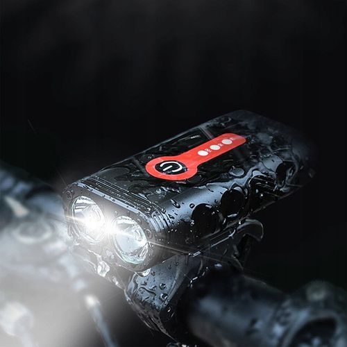 LAMPKA ROWEROWA LED PRZÓD 1800 LUMENÓW MOCNA + TYŁ na Arena.pl