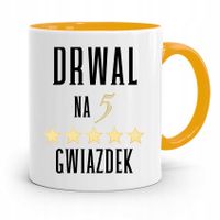 Dla Drwala Rębacza Kubek Żółty Prezent Na Urodziny Z Nadrukiem Ze Zdjęciem