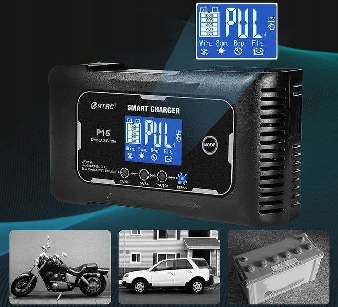 PROSTOWNIK DO AKUMULATORA AUTOMATYCZNY SMART 12/24V ŁADOWARKA zdjęcie 8