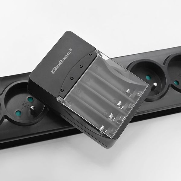 Qoltec Ładowarka do akumulatorków Ni-MH typu R03/AAA R6/AA | 300mA zdjęcie 5