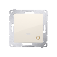 Simon54 Przycisk "dzwonek" z podświetleniem LED DD1L.01,41 beżowy