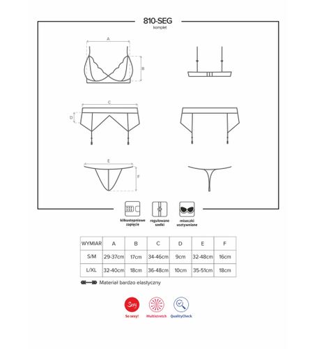 Niewinny komplet z pasem S/M na Arena.pl