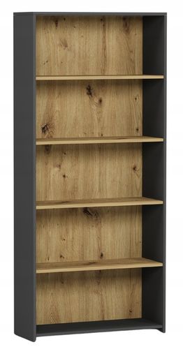 REGAŁ 80CM PÓŁKA SZAFKA KSIĄŻKI SEGREGATORY ANTRACYT MIX ARTISAN na Arena.pl