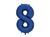 Balon foliowy cyfra 8 granatowy, 86 cm