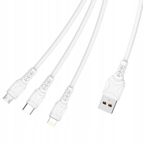 Ładowarka 3w1 Sieciowa Szybka USB / USB-C + Kabel USB-C Micro USB Lightning na Arena.pl
