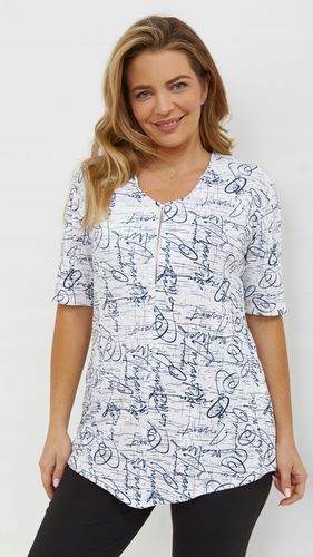 Tunika Bluzka Damska Duże Rozmiary Plus Size Krótki Rękaw Polski Producent na Arena.pl