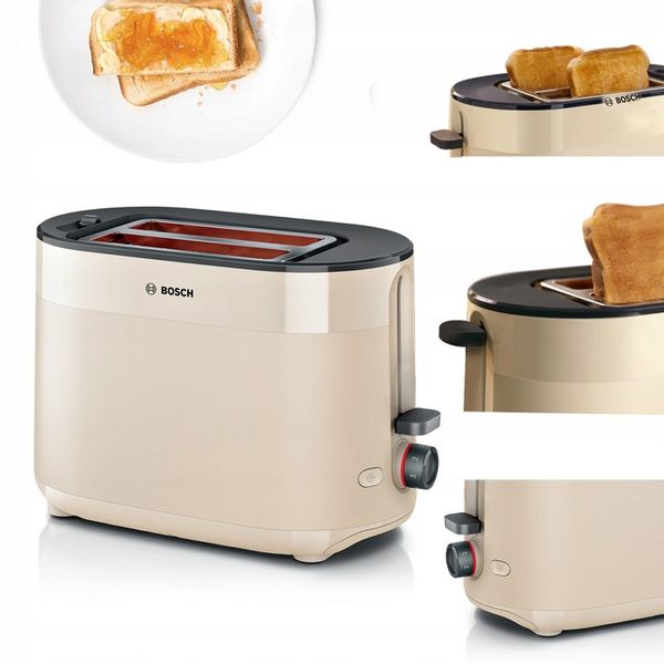Toster Bosch MyMoment TAT2M127 950W 2 tosty Timer Termostat Rozmrażanie zdjęcie 1