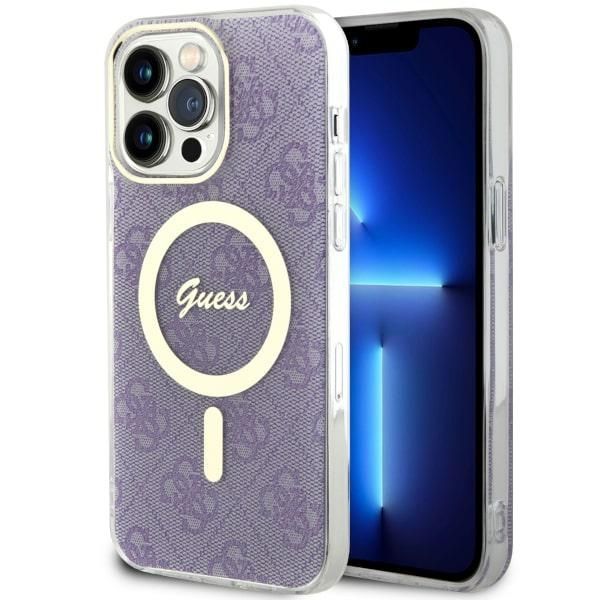 Etui Guess do iPhone 14 Pro Max, Fioletowy, MagSafe zdjęcie 1