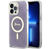 Etui Guess do iPhone 14 Pro Max, Fioletowy, MagSafe